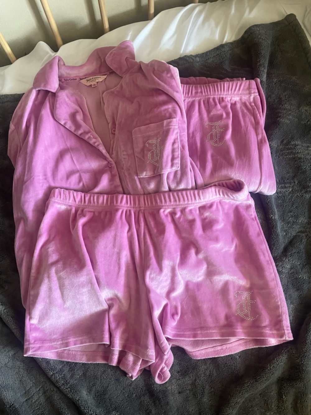 Juicy Couture Pink Velour Sleepwear Top